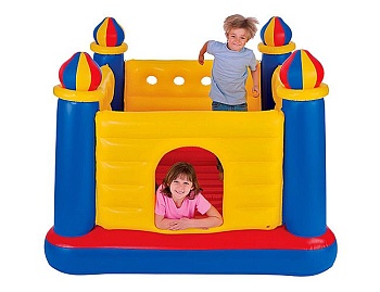 Детский надувной батут Замок INTEX Jump-o-Lene Castle Bouncer, 175х175х135 см, от 3 до 6 лет,