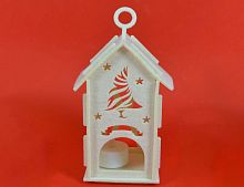 Светящееся ёлочное украшение, подсвечник, набор для творчества "Фетровый домик", разные модели, Due Esse Christmas
