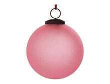 Ёлочный шар "Тенерецца роса", стекло, прозрачно-розовый, матовый, SHISHI