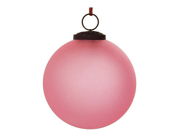 Ёлочный шар ТЕНЕРЕЦЦА РОСА, стекло, прозрачно-розовый, матовый, 10 см, SHISHI