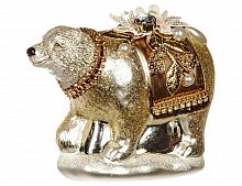Ёлочная игрушка "Медведь - ювелирное очарование", стекло, полистоун, 14.5 см, Goodwill