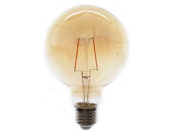 Светодиодная лампа для открытого светильника "Стил лайф", янтарная, тёплый белый LED-огонь, 9.5x15 см, цоколь Е27, Kaemingk