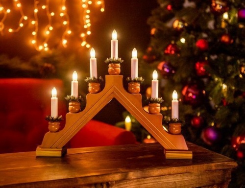 Светильник рождественский декоративный KARIN на 7 свечей, 42х35 см, STAR trading фото 2