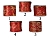 Лента для декорирования ИЗЯЩНАЯ, бордовая, 6.3x270 см, разные модели, Kaemingk