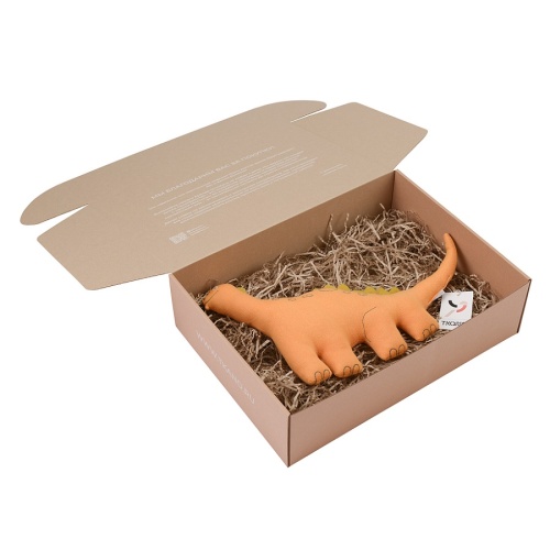 Игрушка мягкая вязаная Динозавр toto из коллекции tiny world 42х25 см фото 6