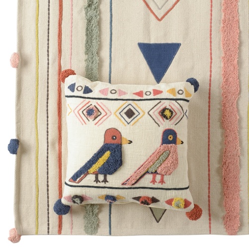 Ковер из хлопка в этническом стиле с орнаментом Птицы из коллекции ethnic, 120х180 см фото 5