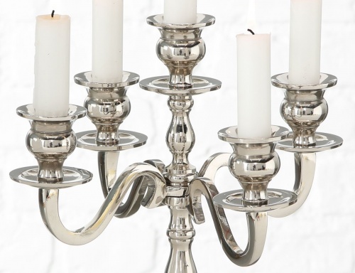Канделябр "Вертер" под 5 свечей, серебряный, 50 см, Boltze фото 2