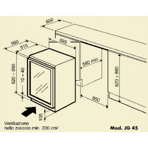 Винный шкаф IP Industrie JG 45-6 A X фото 2