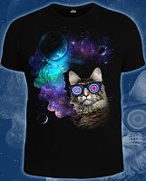 Мужская футболка"Космический Кот"
