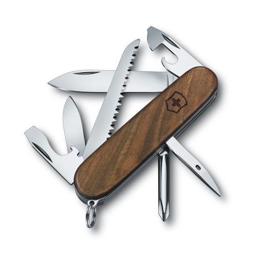 Нож Victorinox Hiker, 91 мм, 11 функций, рукоять из орехового дерева