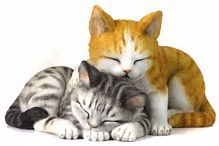 Статуэтка кошек из полистоуна Спокойной ночи 13*8 см 