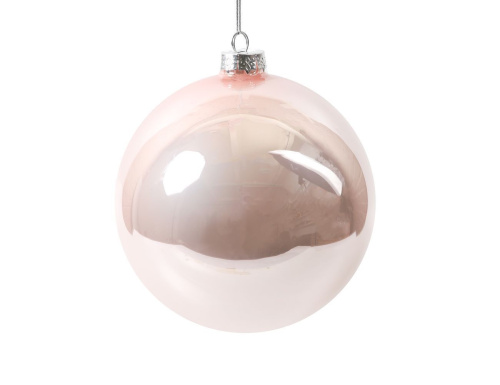 Елочный шар ROYAL CLASSIC стеклянный, эмалевый, цвет: розовый бутон, 150 мм, Winter Deco