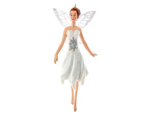 Ёлочная игрушка ФЕЯ - ЗИМНИЙ МОТЫЛЁК, полистоун, 14 см, Kurts Adler