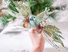 Ёлочная игрушка ПТИЧКА РОСИ на клипсе, текстиль, полиэстер, 23 см, Winter Deco