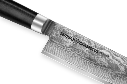Нож Samura Damascus Шеф, 20 см, G-10, дамаск 67 слоев фото 4