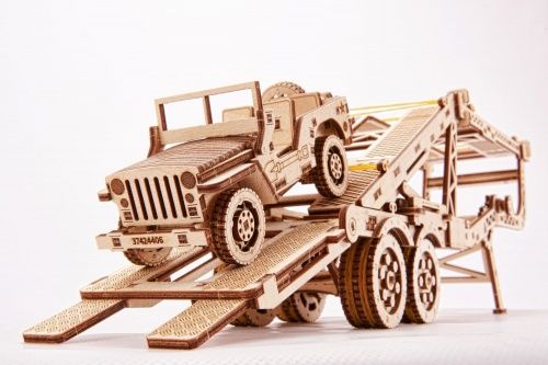 Механический 3D-пазл из дерева Wood Trick "Биг Риг Автовоз" фото 2