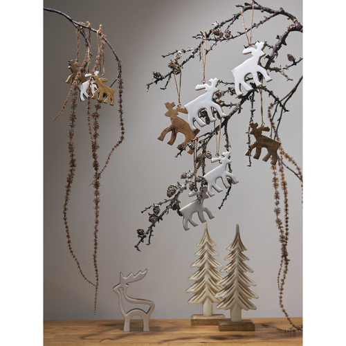 Набор елочных украшений santa reindeers из коллекции new year essential, 3 шт. фото 6