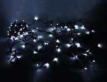 Светодиодная нить, мерцающая, 100 LED, 10 м, коннектор, уличная, черный провод Rich LED