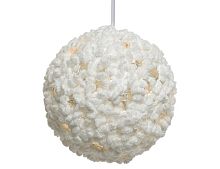 Светящийся шар Снежное Чудо, теплые белые LED лампы, батарейки, таймер (Kaemingk)