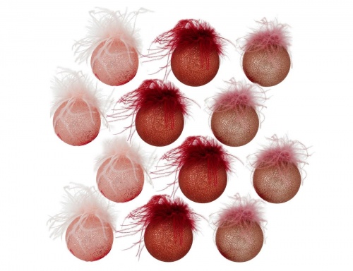 Набор коллекционных ёлочных шаров "Джолли-джой", стекло, 8 см, упаковка 12 шт., Boltze