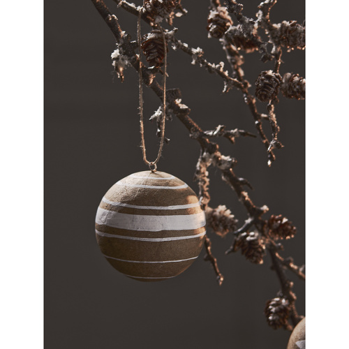 Набор елочных шаров из папье-маше zero waste из коллекции new year essential, 3 шт. фото 8