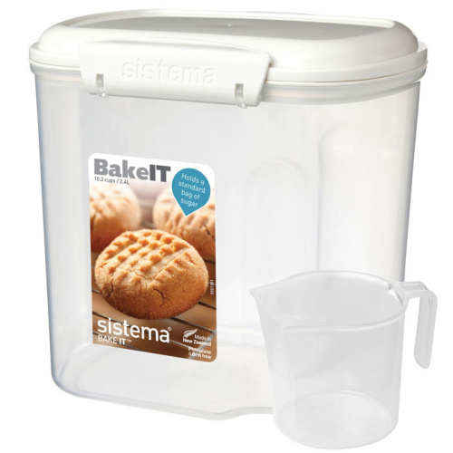 Контейнер SISTEMA BAKE-IT с мерным стаканом 2,4 литра, из пластика