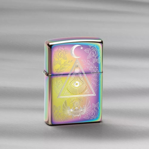 Зажигалка Zippo Classic с покрытием Multi Color, латунь/сталь, разноцветная, глянцевая, 36x12x56 мм фото 2