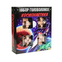 Головоломка деревянная "Космонавтика" 4 шт