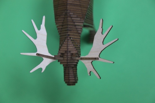 Деревянный конструктор UNIWOOD Лось с набором карандашей фото 4