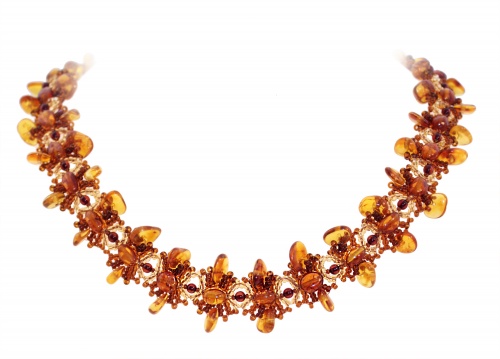Комплект из натурального янтаря: ожерелье, браслет, 11057,20922 фото 3