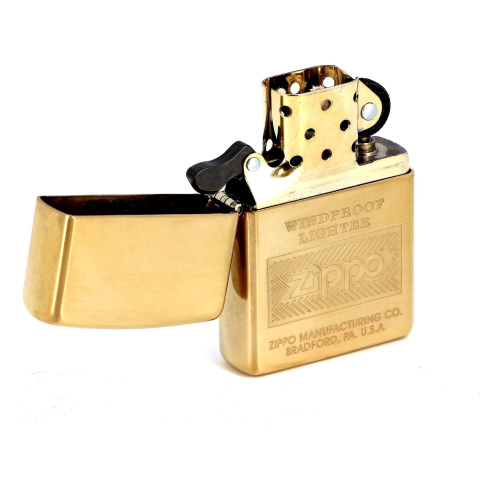 Зажигалка ZIPPO Classic с покрытием High Polish Brass, латунь/сталь, золотистая, 36x12x56 мм, 28145 фото 3