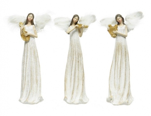 Статуэтка "Вдохновенный ангел", полистоун, 6.5x11.5x25 см, разные модели, Kaemingk