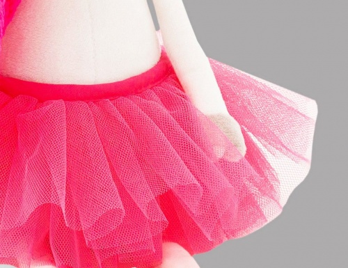 Мягкая игрушка Коровка Карамелька в платье цвета "фуксия", 25 см, ORANGE TOYS фото 5