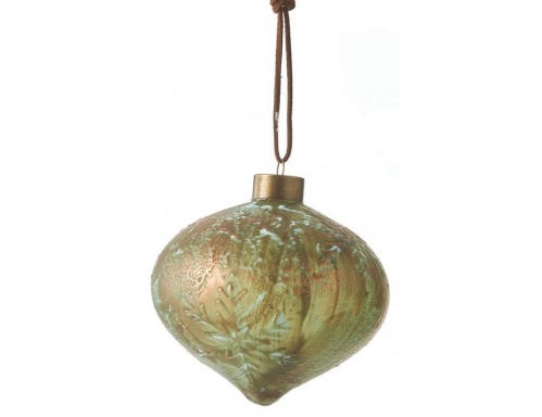 Винтажный елочный шар Морозная Мята, стекло (Edelman) фото 3