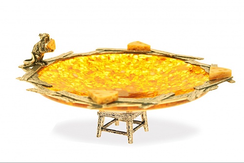 Блюдо "Сырная тарелка" из янтаря, 11711 фото 2