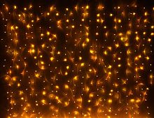 Занавес световой PLAY LIGHT, 600 разноцветных LED ламп, 2x3 м, прозрачный провод, коннектор, уличный, BEAUTY LED, облегченная