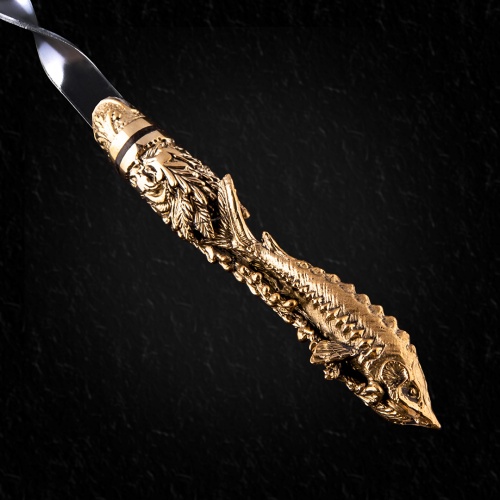 Набор шампуров "Мечта рыбака"( латунь) в кожаном колчане с мангалом фото 9