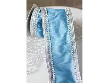 Декоративная лента CIELO FREDDO орнамент, 500х10 см, Kaemingk