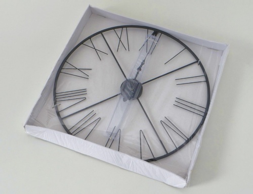 Настенные часы LOFT STYLE металлические, чёрные, 57 см, батарейки, Boltze фото 3