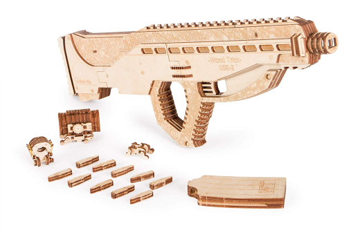 Механическая сборная модель Wood Trick Штурмовая винтовка USG-2 фото 11
