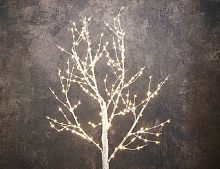 Светящееся дерево "Берёзка", 300 тёплых белых микро LED-огней, 120 см, таймер, уличное, Edelman, Luca