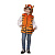Карнавальный костюм Тигр, жилет с капюшоном, размер 116-60, Батик