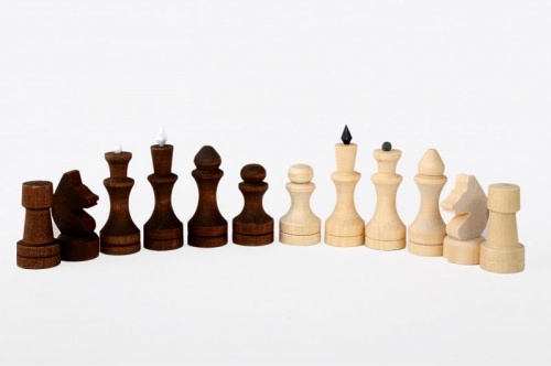 Шахматы турнирные парафинированные с доской фото 2