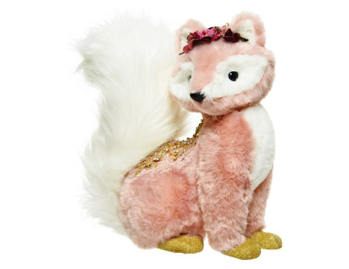 Новогодняя игрушка РОЗОВАЯ ЛИСИЧКА, полиэстер, 27 см, Kaemingk (Decoris) фото 2