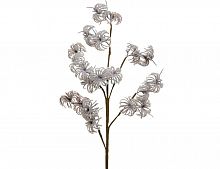 Декоративная ветка "Цветочки-перышки", бежевая, 90 см, Kaemingk