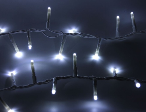 Электрогирлянда 'с усиками' (полукластеры, compact), холодные белые LED-огни, 7.5+3 м, белый провод, контроллер, таймер, уличная, Kaemingk фото 3