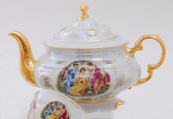 Заварочный чайник Leander "Чайник 1,5л Соната" - Фарфор, Разноцветный