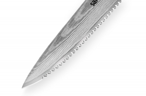 Нож Samura для томатов Damascus, 12 см, G-10, дамаск 67 слоев фото 4