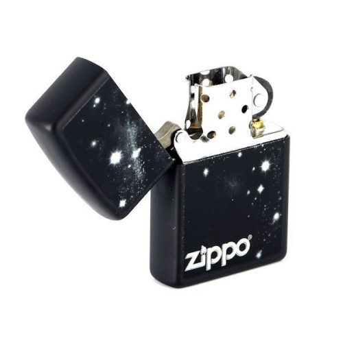 Зажигалка ZIPPO Classic с покрытием Black Matte, латунь/сталь, чёрная, матовая, 36x12x56 мм, 28433 фото 3
