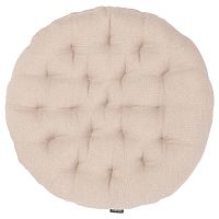 Подушка на стул круглая из стираного льна из коллекции essential, 40х40x4 см